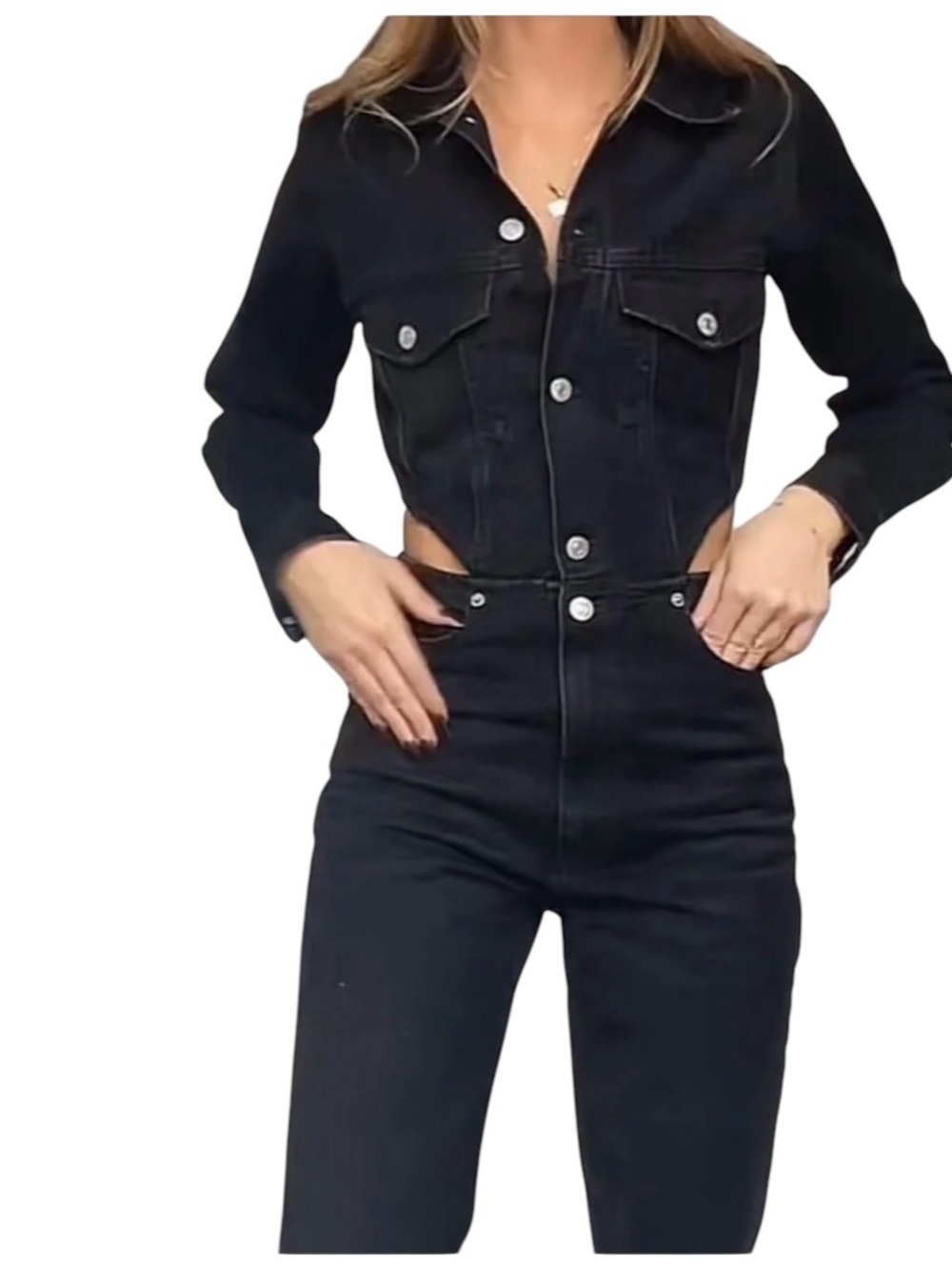 Zara cut -out Black jumpsuits